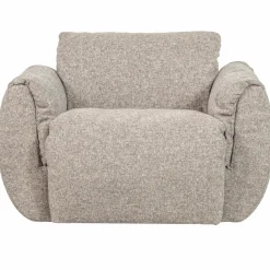 Woood Baggy draaifauteuil geweven stof naturel melange