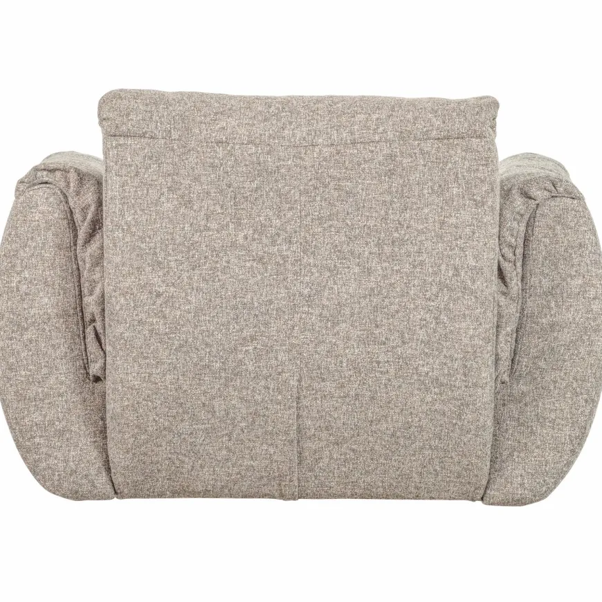 Woood Baggy draaifauteuil geweven stof naturel melange