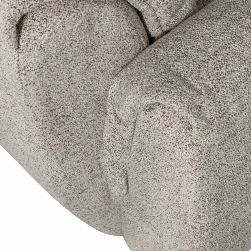 Woood Baggy draaifauteuil geweven stof naturel melange