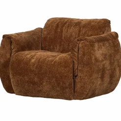 Woood Baggy draaifauteuil 3d chenille middenbruin