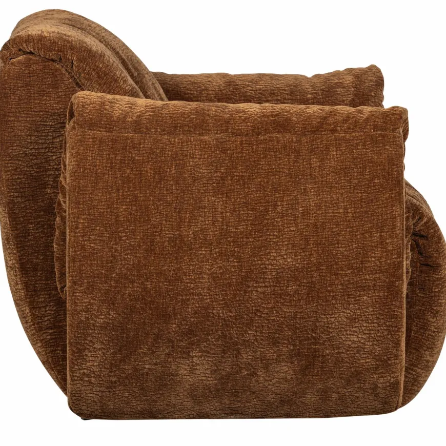 Woood Baggy draaifauteuil 3d chenille middenbruin