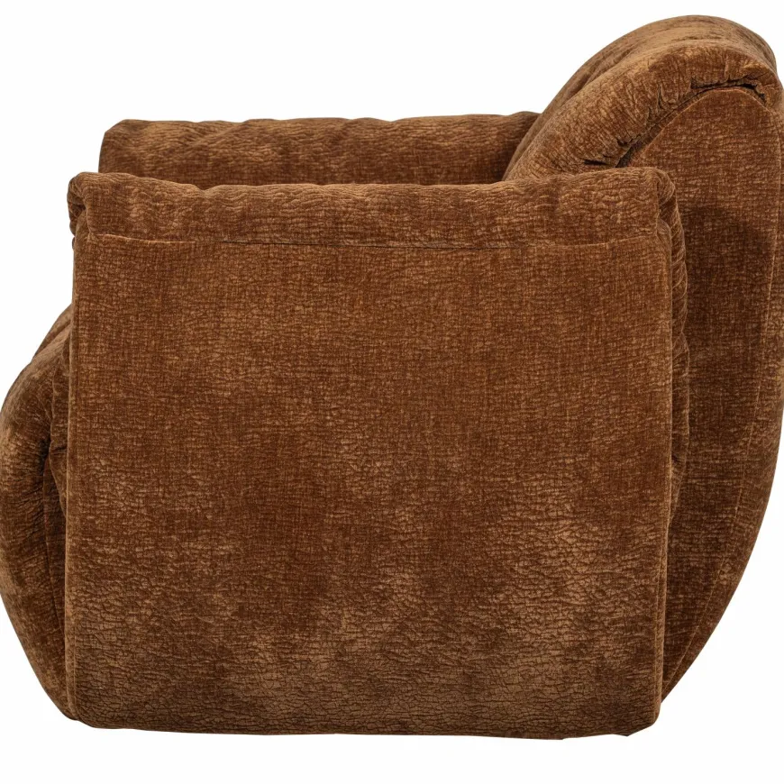 Woood Baggy draaifauteuil 3d chenille middenbruin