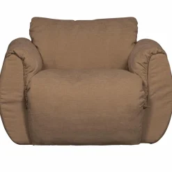 Woood Baggy draaifauteuil geweven chenille bruin