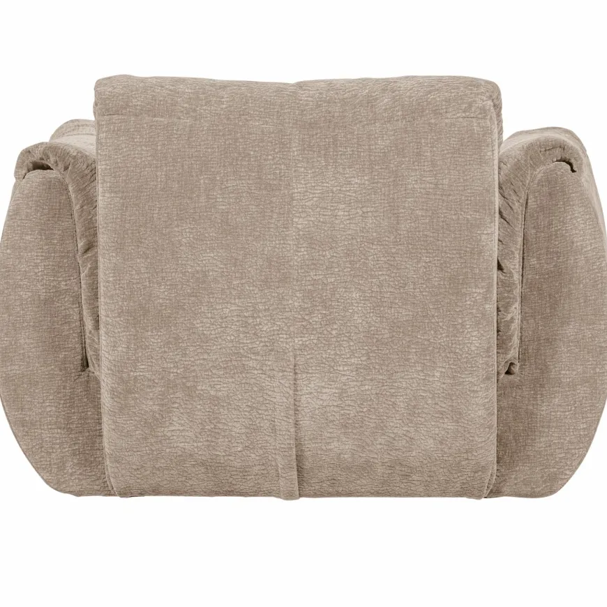 Woood Baggy draaifauteuil 3d chenille zand