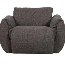 Woood Baggy draaifauteuil geweven stof warmgrijs melange