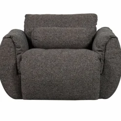 Woood Baggy draaifauteuil geweven stof warmgrijs melange