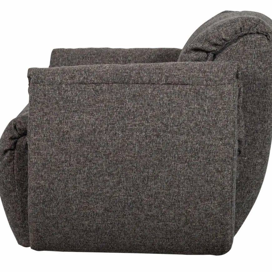 Woood Baggy draaifauteuil geweven stof warmgrijs melange
