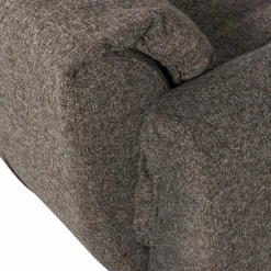 Woood Baggy draaifauteuil geweven stof warmgrijs melange