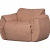 Woood Baggy draaifauteuil geweven chenille oudroze