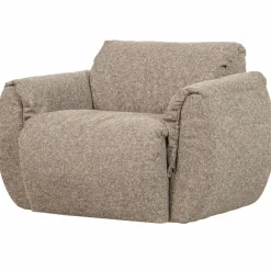 Woood Baggy draaifauteuil geweven stof bruin melange