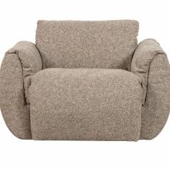 Woood Baggy draaifauteuil geweven stof bruin melange
