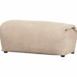 Woood Baggy hocker geweven chenille zand