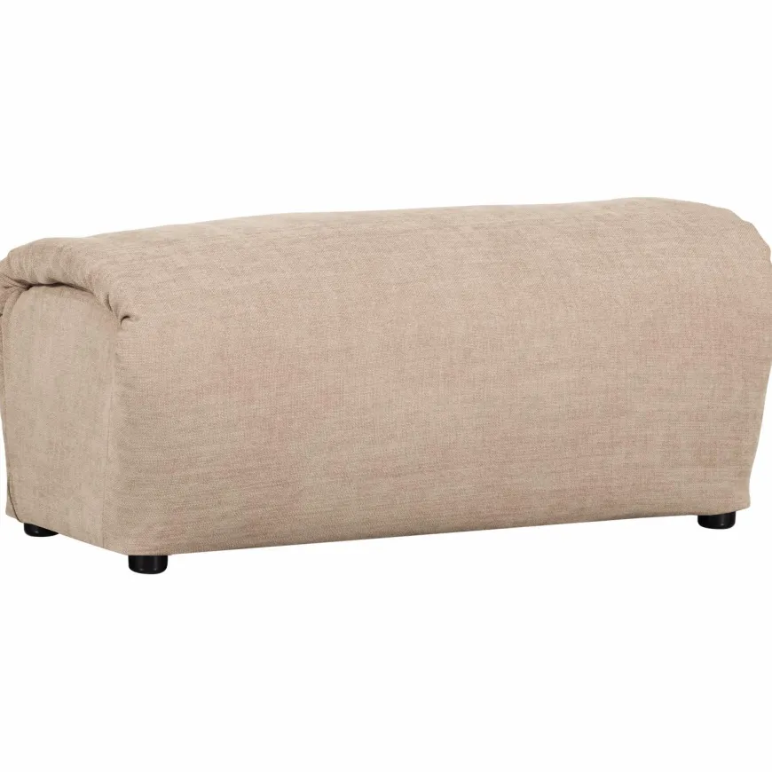 Woood Baggy hocker geweven chenille zand