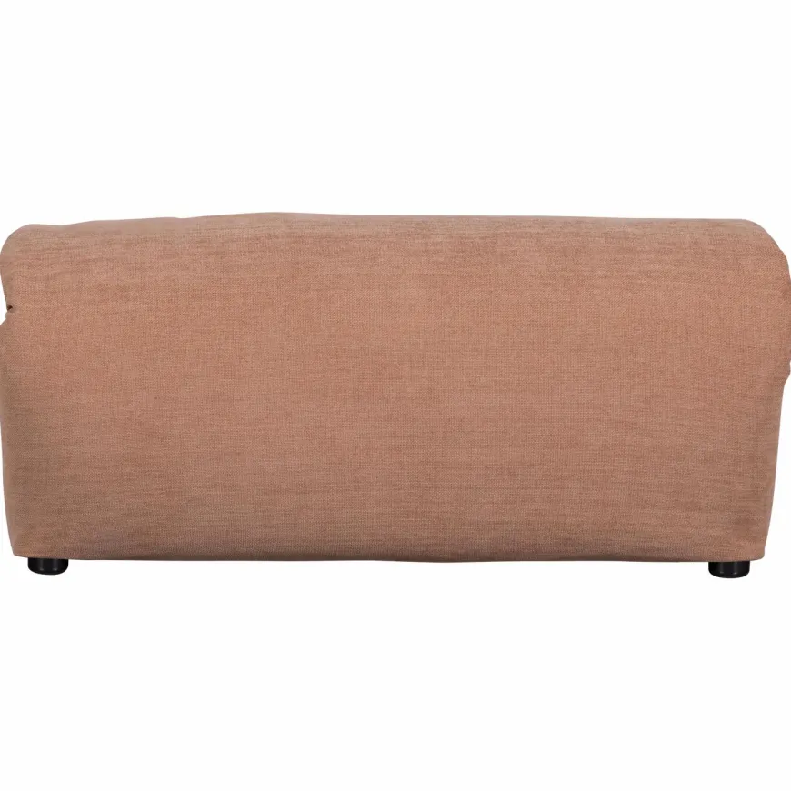 Woood Baggy hocker geweven chenille oudroze