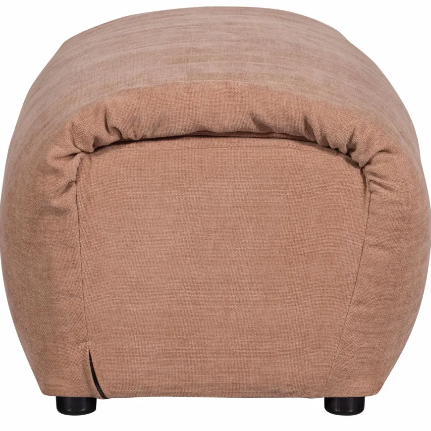 Woood Baggy hocker geweven chenille oudroze