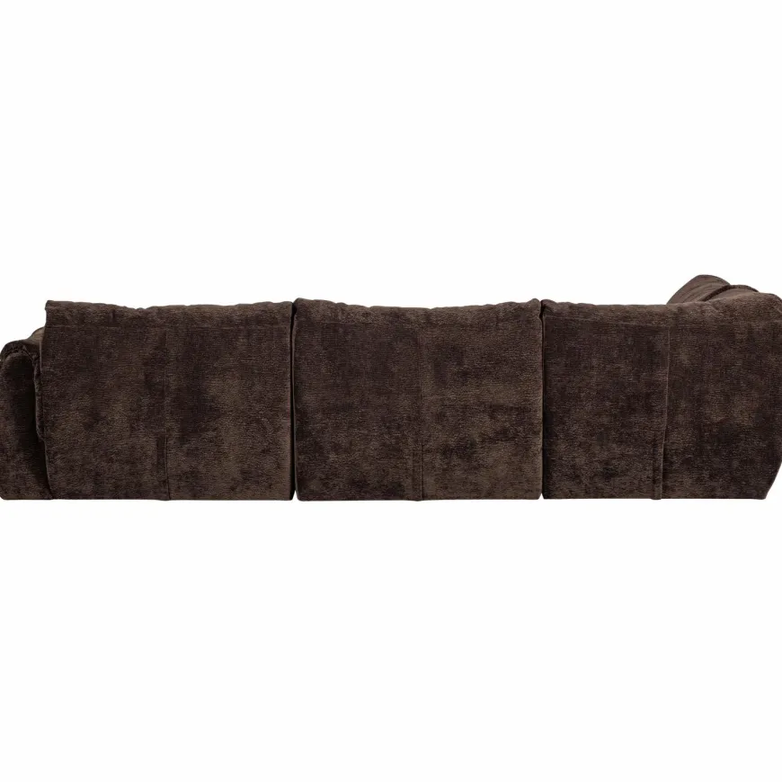 Woood Baggy hoekbank links 3d chenille donkerbruin