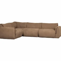 Woood Baggy hoekbank links geweven chenille bruin