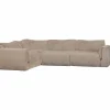 Woood Baggy hoekbank links 3d chenille zand