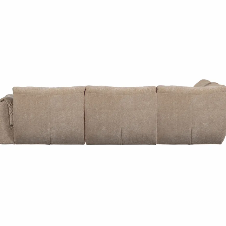 Woood Baggy hoekbank links 3d chenille zand