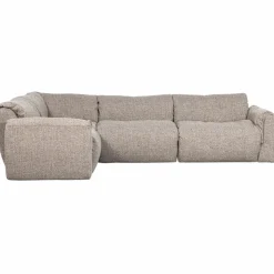 Woood Baggy hoekbank links geweven stof naturel melange