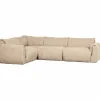 Woood Baggy hoekbank links geweven chenille zand