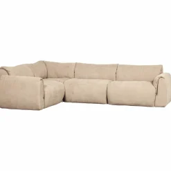 Woood Baggy hoekbank links geweven chenille zand