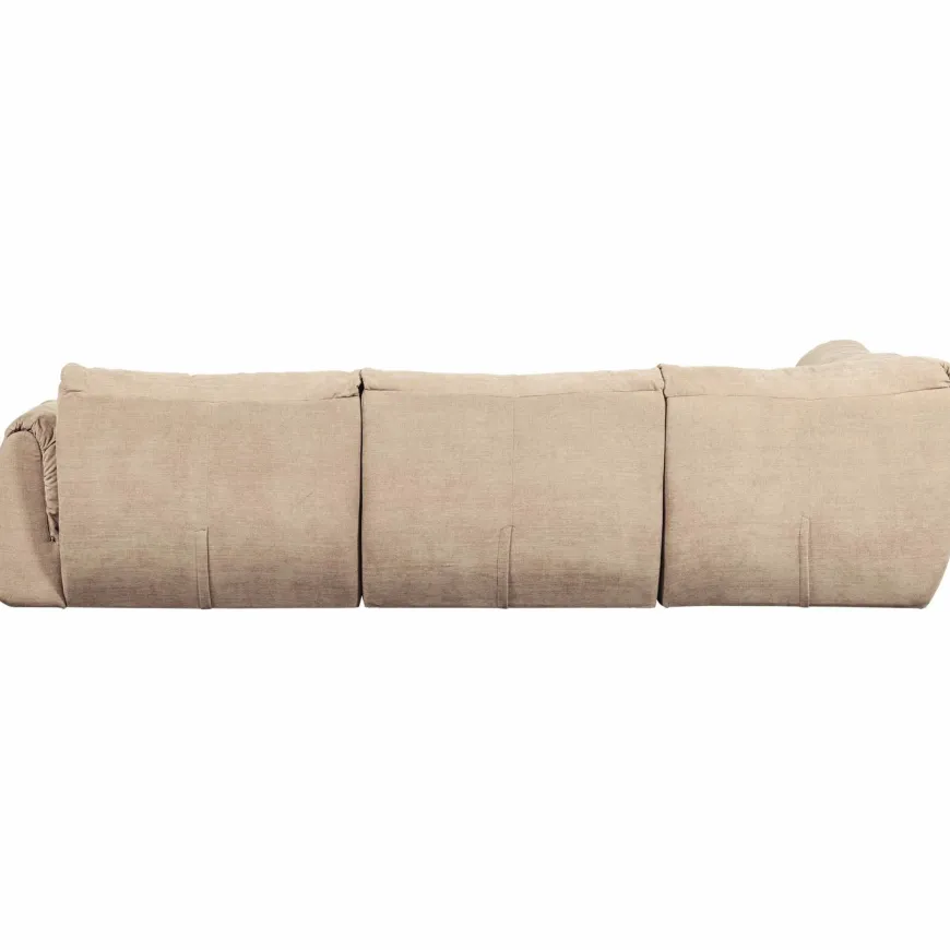 Woood Baggy hoekbank links geweven chenille zand