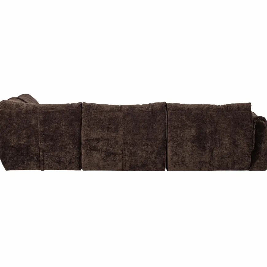 Woood Baggy hoekbank rechts 3d chenille donkerbruin