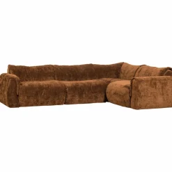 Woood Baggy hoekbank rechts 3d chenille middenbruin