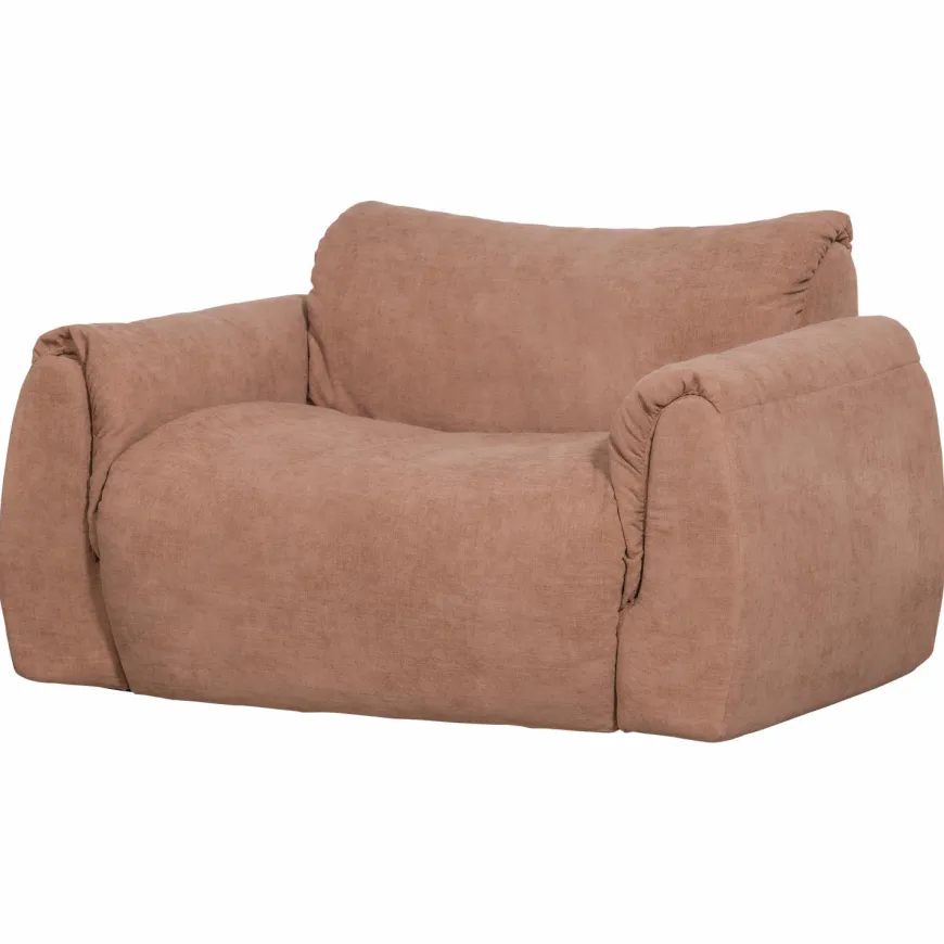 Woood Baggy loveseat geweven chenille oudroze