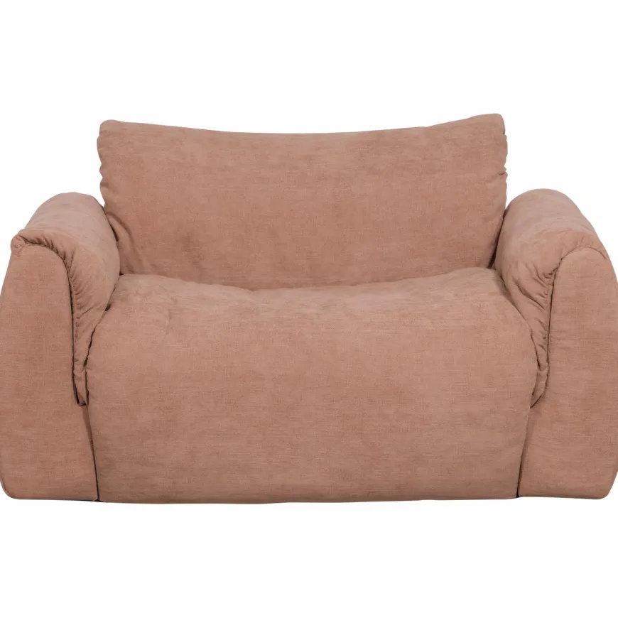 Woood Baggy loveseat geweven chenille oudroze