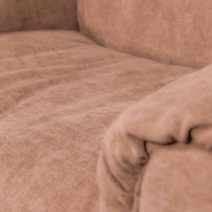 Woood Baggy loveseat geweven chenille oudroze