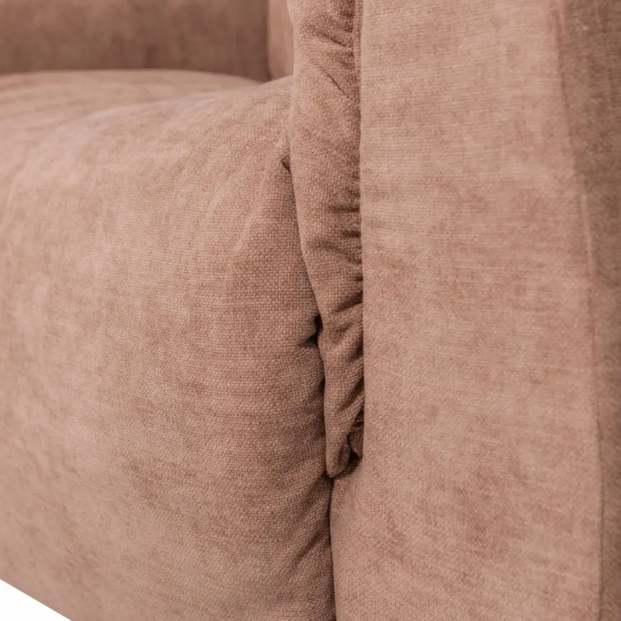Woood Baggy loveseat geweven chenille oudroze