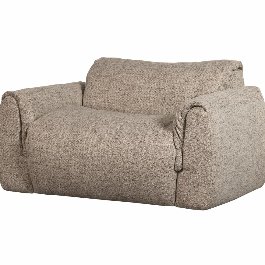 Woood Baggy loveseat geweven stof bruin melange