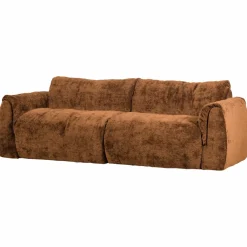 Woood Baggy 2-zits bank 3d chenille middenbruin