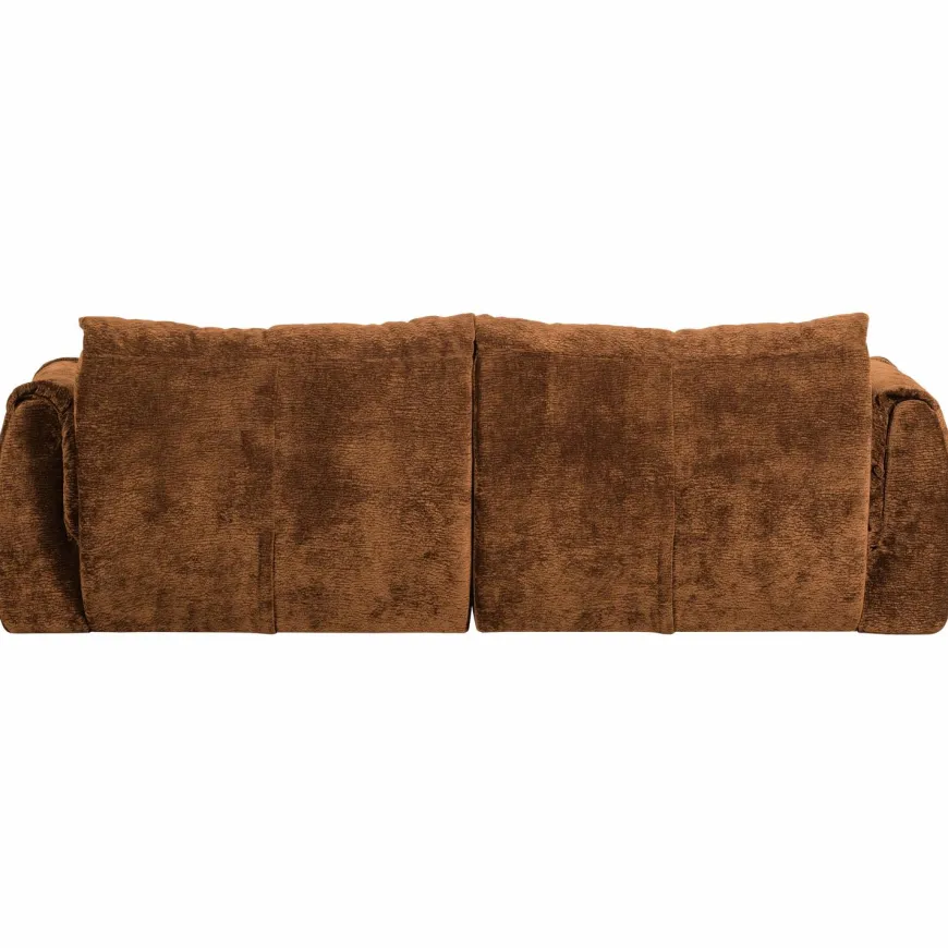 Woood Baggy 2-zits bank 3d chenille middenbruin