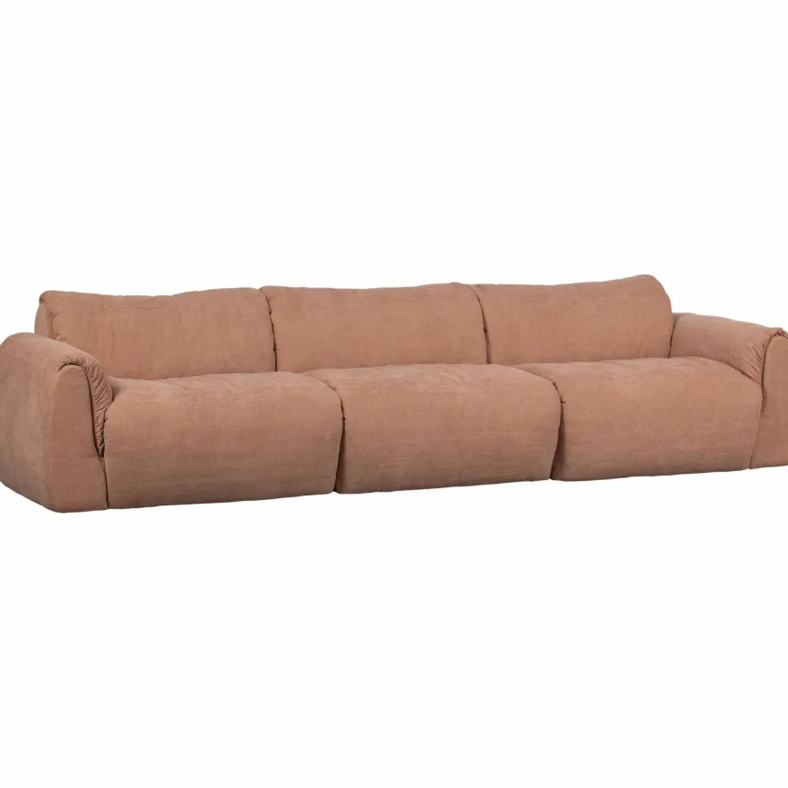 Woood Baggy 3-zits bank geweven chenille oud roze