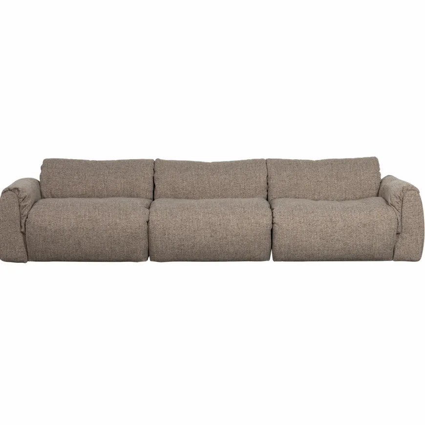Woood Baggy 3-zits bank geweven stof bruin melange