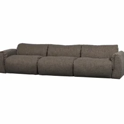 Woood Baggy 3-zits bank geweven stof warmgrijs melange