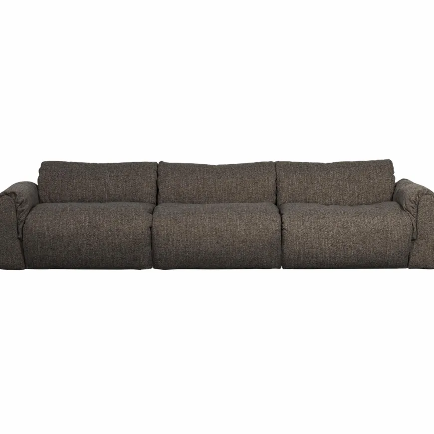Woood Baggy 3-zits bank geweven stof warmgrijs melange