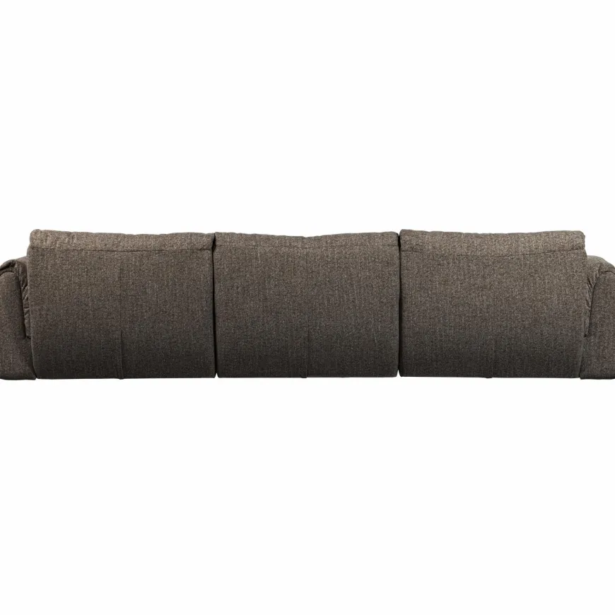 Woood Baggy 3-zits bank geweven stof warmgrijs melange