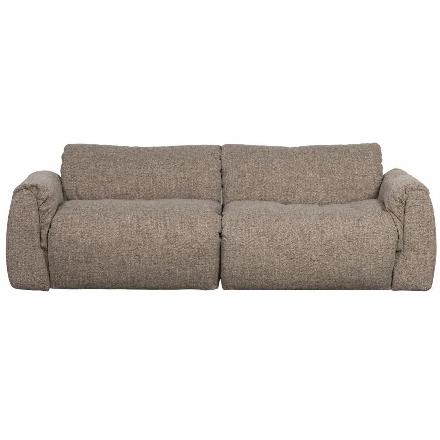 Woood Baggy 2-zits bank geweven stof bruin melange