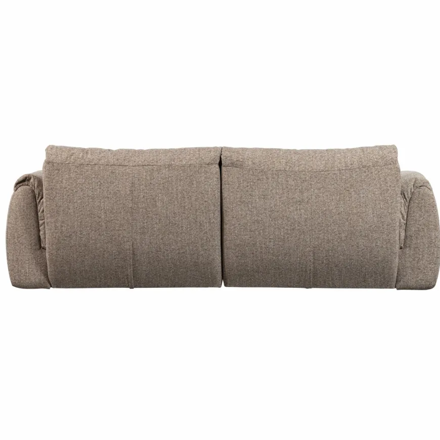 Woood Baggy 2-zits bank geweven stof bruin melange