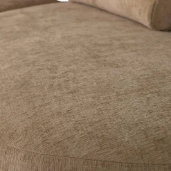 Woood Batavier half ronde bank 4-zits velvet melange lichtbruin