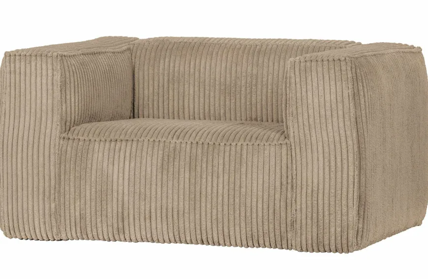 Woood Bean Fauteuil Grove Ribstof Travertin