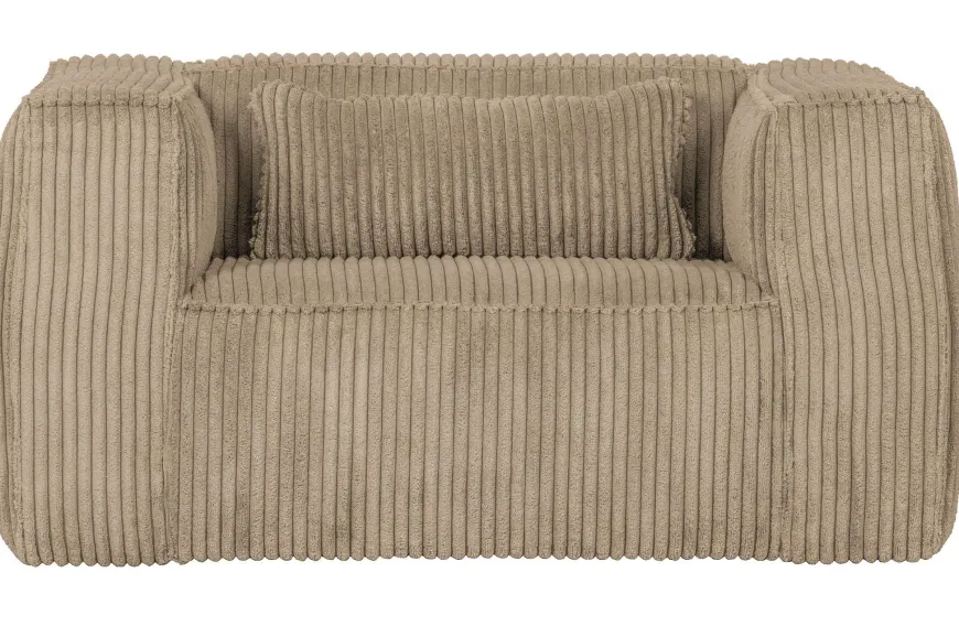 Woood Bean Fauteuil Grove Ribstof Travertin