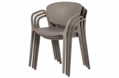 Woood Bent Eetkamerstoel Kunststof Taupe