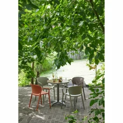 Woood Bent tuinstoel kunststof paars/bruin