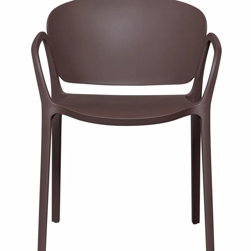 Woood Bent tuinstoel kunststof paars/bruin