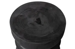Woood Bikkel Kruk Hout Zwart 40xØ28cm